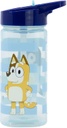 Botella de agua reutilizable cuadrada con pajita incorporada de 510 ml de Bluey
