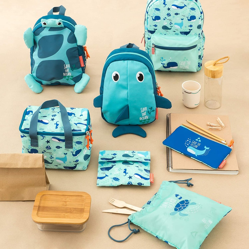 Mochila mini tortuga save the ocean