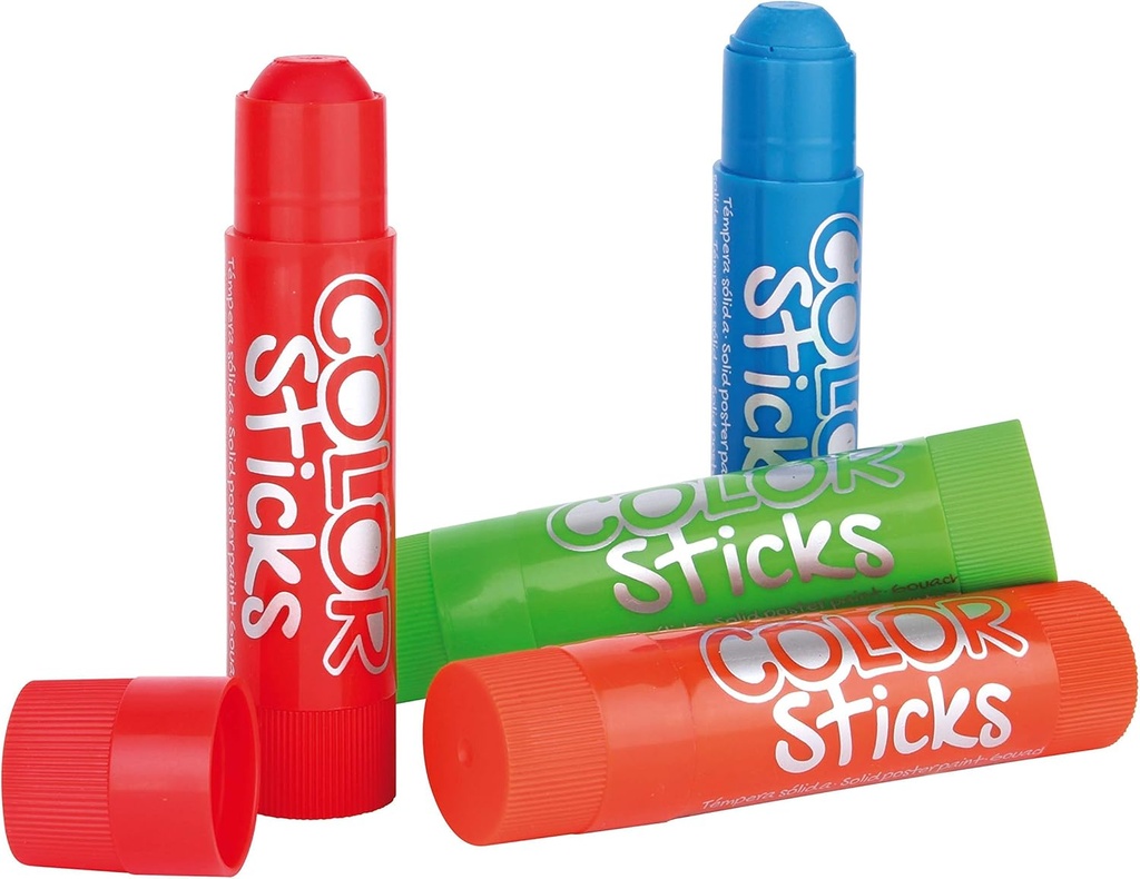 Rotuladores tempera solidad sticks metálicos 6g 6uds Apli