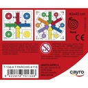 Tablero Parchís 4 a 6 jugadores con accesorios - Tablero de Madera - Juego de Mesa Familiar - Juego Tradicional - Duradero y Fácil de Transportar - Diversión Garantizada  Cayro