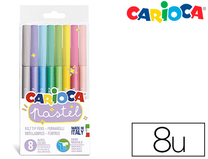 Rotuladores carioca pastel 8uds