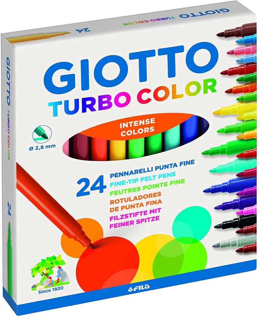 Rotuladores giotto 24uds turbo color
