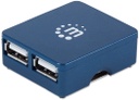 Hub manhattan mini usb av 2.o 4 puertos