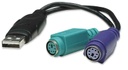 [179027] Cable convertidor USB a PS/2 19,5cm Manhattan