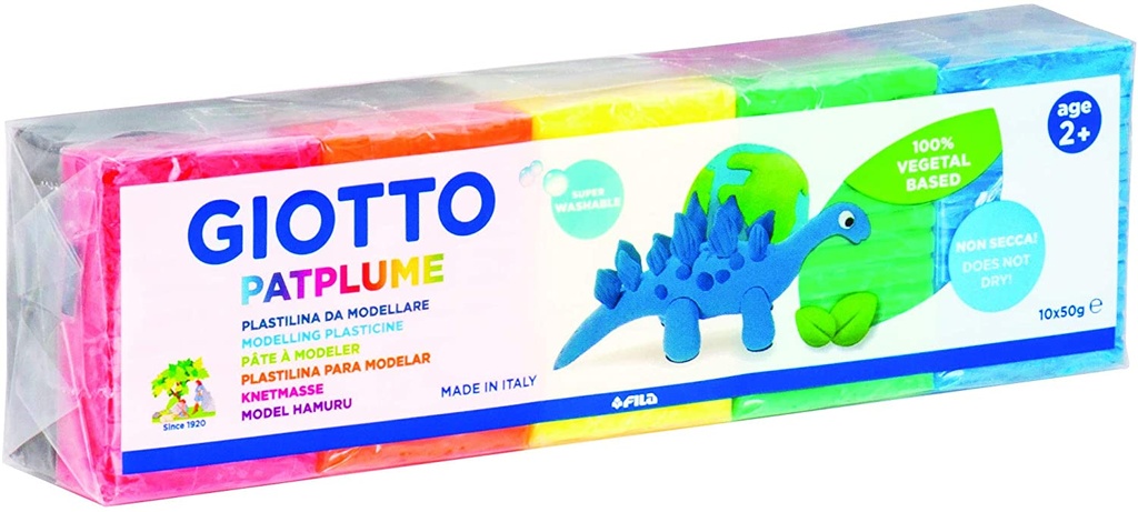 Plastilina Patplume 10uds 50grs Giotto