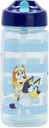 Botella de agua reutilizable cuadrada con pajita incorporada de 510 ml de Bluey