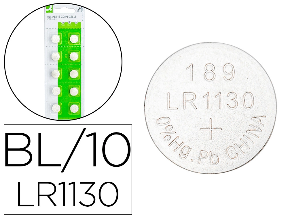 Pila AG10/LR1134/LR54 1.5V 1U blister Q-connect
