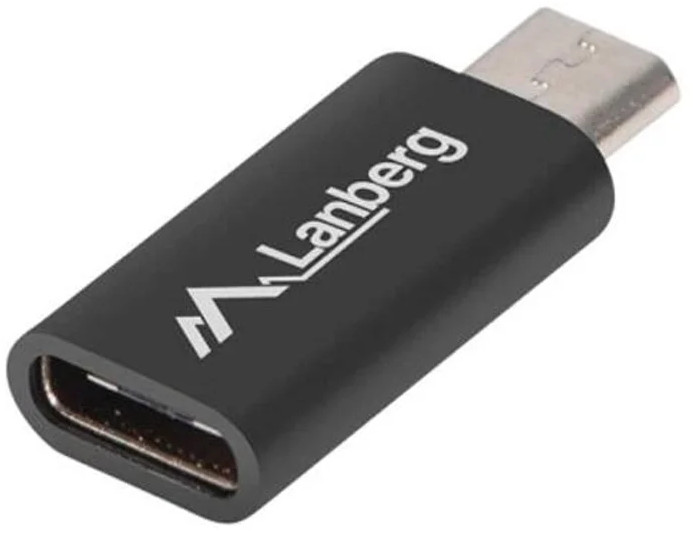 ADAPTADOR LANBERG USB 2.0 TIPO-C MACHO/MICRO-B HEMBRA NEGRO Lanberg