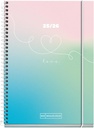 Agenda Escolar 25-26, Planificación 10 meses: de Septiembre 2025 a Junio 2026, Tamaño 117 x 174 mm, Día Página, Cubierta de Cartón Forrado, Espiral Metálico Blanco, Español-Inglés Miquelrius
