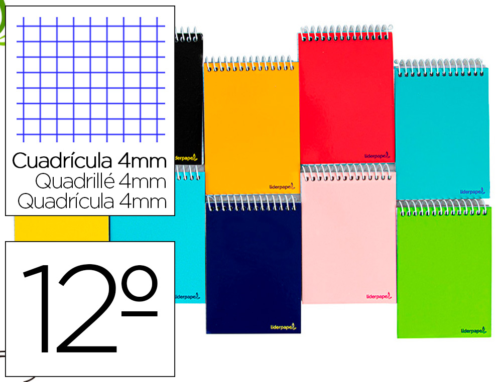 Cuaderno espiral 4x4 A7 60gr 80h T/B