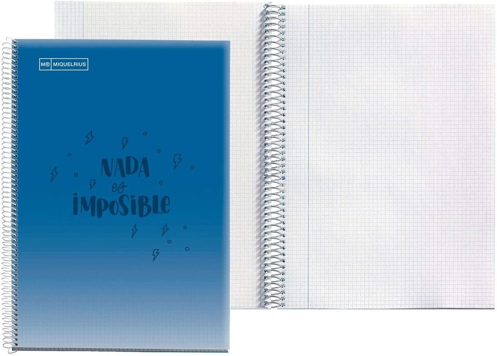 Cuaderno espiral 4x4 Fº 90g 80h T/P Mensaje MR