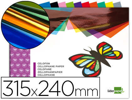 Bloc manualiades celofan 240x315mm 10h colores surtidos Liderpapel