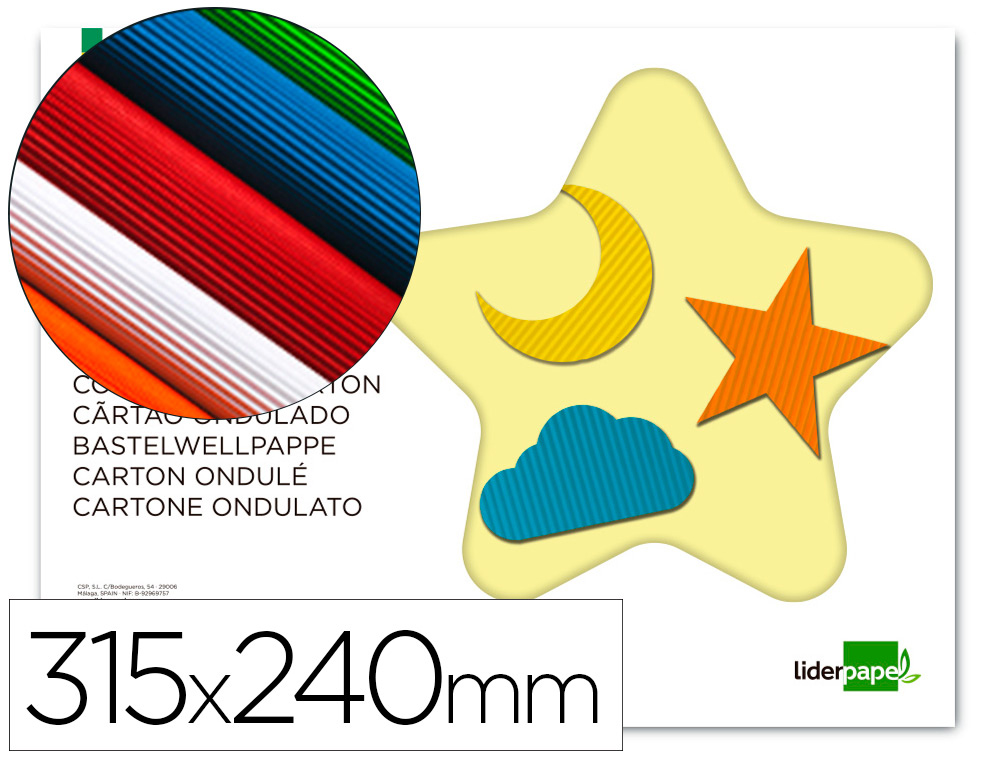 BLOC CARTON ONDULADO 240X315MM 10H SURT LIDER