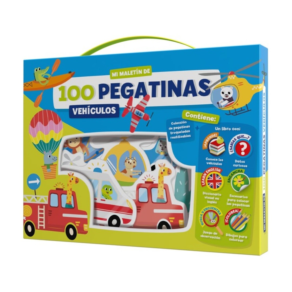 Maletin 100 pegatinas - vehiculos Imagiland