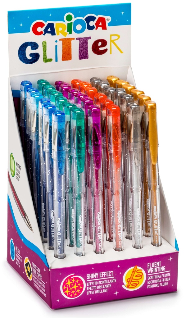 Bolígrafo Glitter colores surtidos Carioca