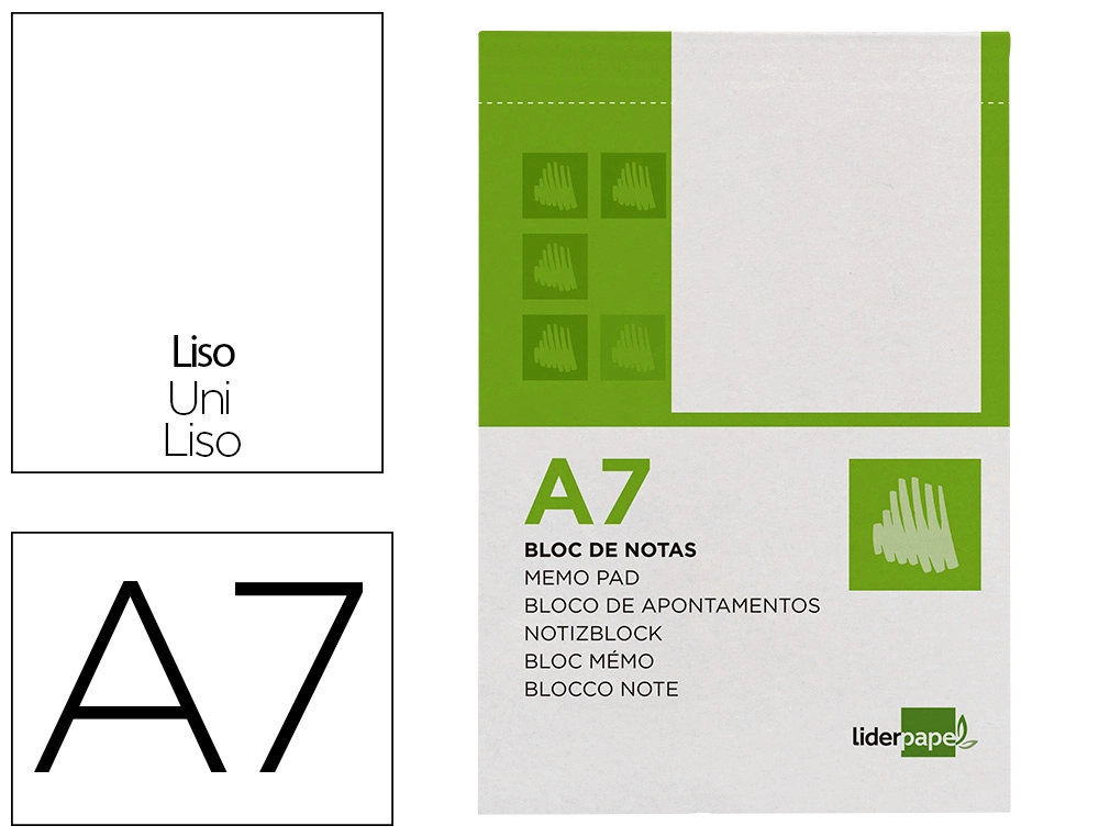 [BN10] Bloc Liso A6 60g 80h perforado T/B Liderpapel (copia)