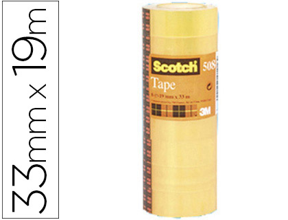 [FT510097270] Cinta adhesiva scotch 33 mt x 19 mm 8uds Scotch