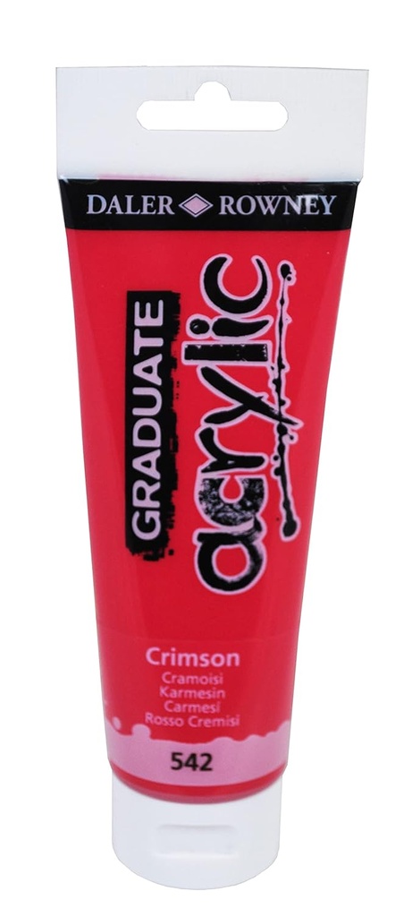 [D123120542] Graduate color acrílica Crimson. Tubo120Ml