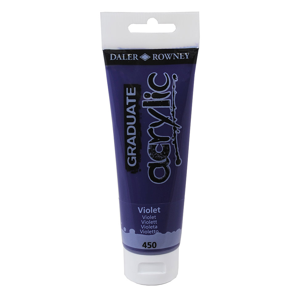 [D123120450] Graduate color acrílica Violet. Tubo120Ml