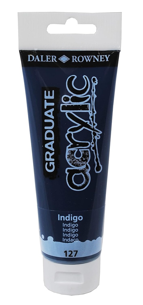 [D123120127] Graduate color acrílica Indigo. Tubo120Ml