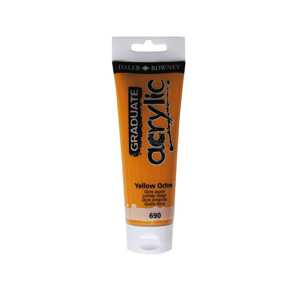 [D123120690] Graduate color acrílica Yellow Ochre. Tubo120Ml