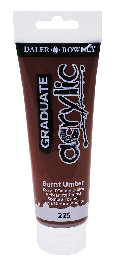 [D123120225] Graduate color acrílica Burnt Umber. Tubo120Ml