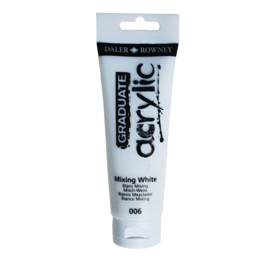 [D123120006] Graduate color acrílica Mixing White. Tubo120Ml