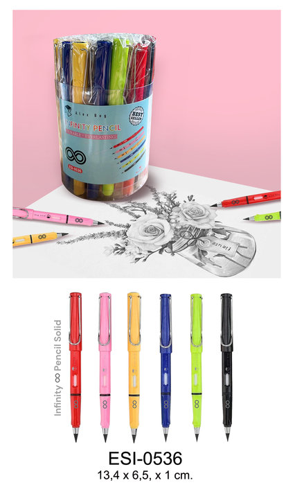 [ESI-0536] Lapiz infinito colores surtudios solidos
