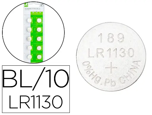 [KF14556] Pila AG10/LR1134/LR1130/LR54 1.5V 10U blister Q-connect